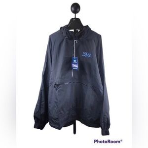 NWT Vantage Apparel Hooded Windbreaker Packable Pullover Jacket Men's Size Large